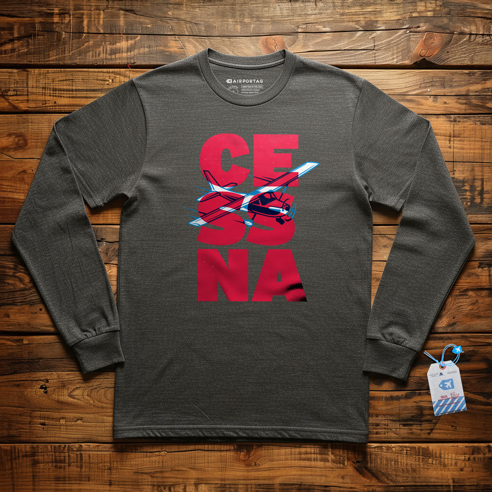 Cessna Letters - Long Sleeve T-Shirt