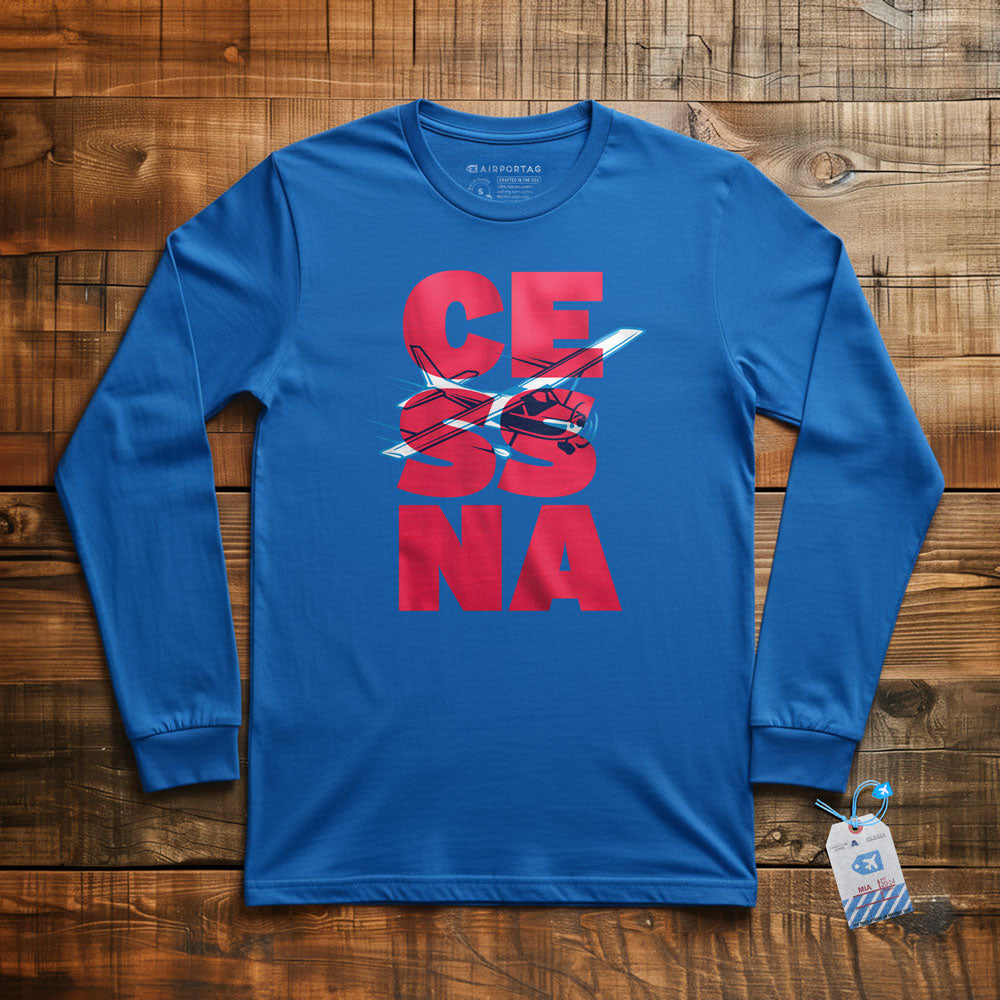 Cessna Letters - Long Sleeve T-Shirt