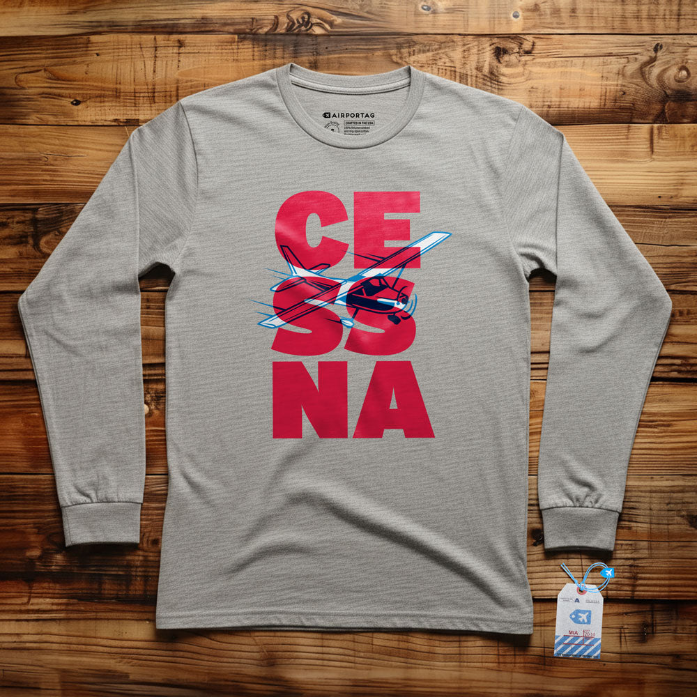 Cessna Letters - Long Sleeve T-Shirt