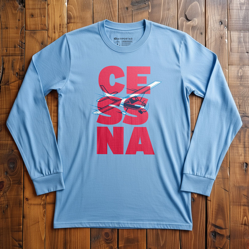 Cessna Letters - Long Sleeve T-Shirt