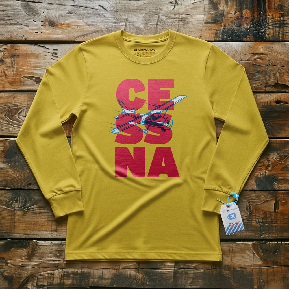 Cessna Letters - Long Sleeve T-Shirt