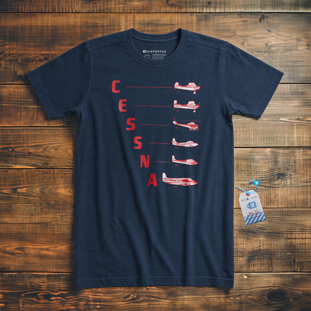 Cessna Letters to Planes - T-Shirt