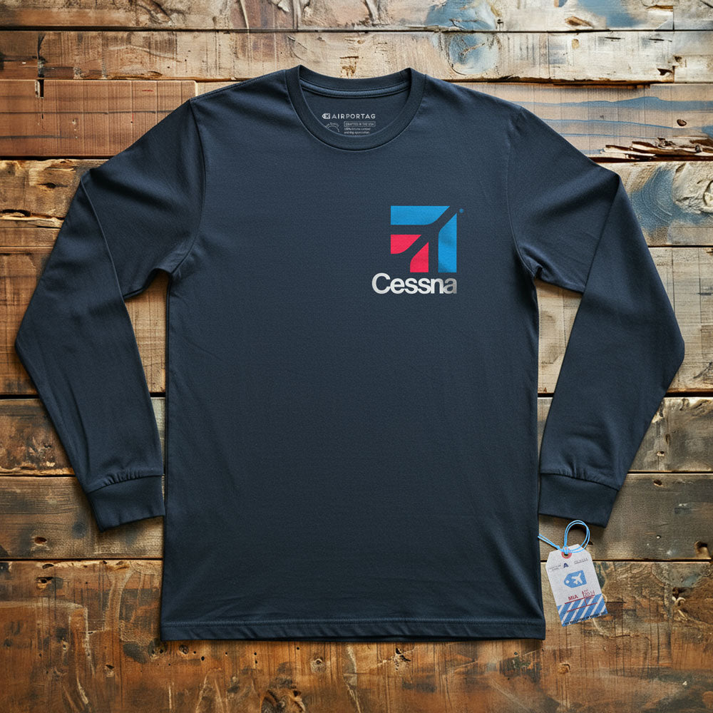 Cessna Logo Pocket - Long Sleeve T-Shirt