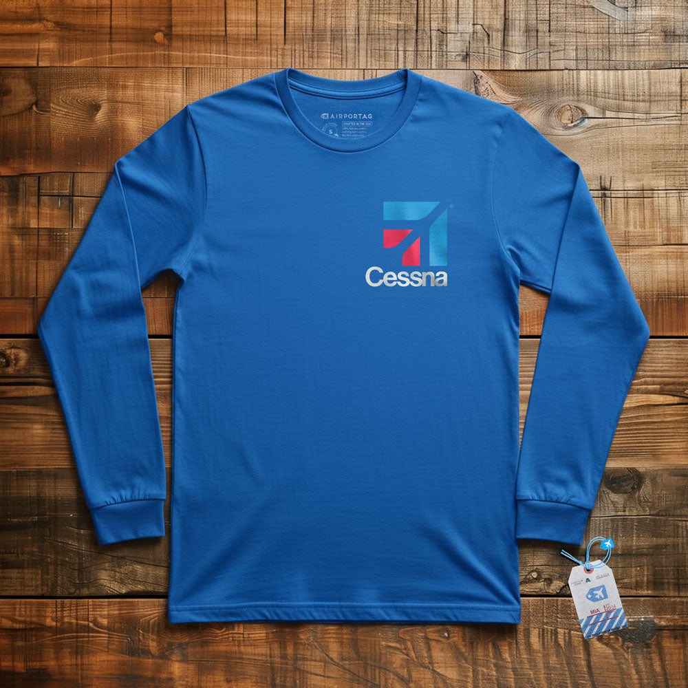 Cessna Logo Pocket - Long Sleeve T-Shirt