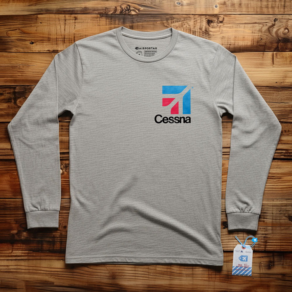Cessna Logo Pocket - Long Sleeve T-Shirt