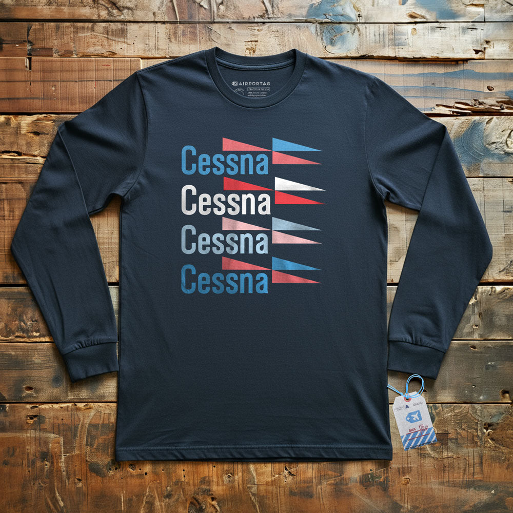 Cessna Logo Fade - Long Sleeve T-Shirt