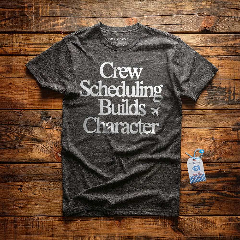Crew Scheduling Builds Character - T-Shirt