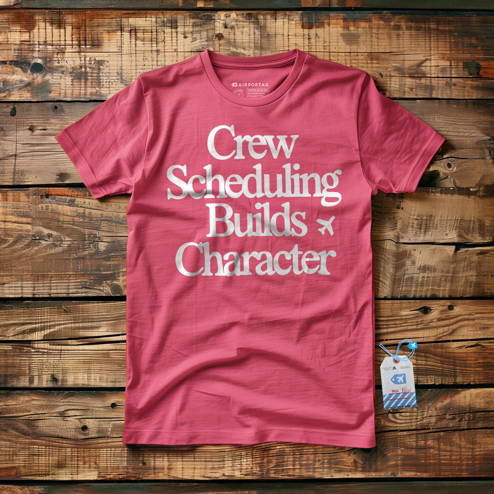 Crew Scheduling Builds Character - T-Shirt