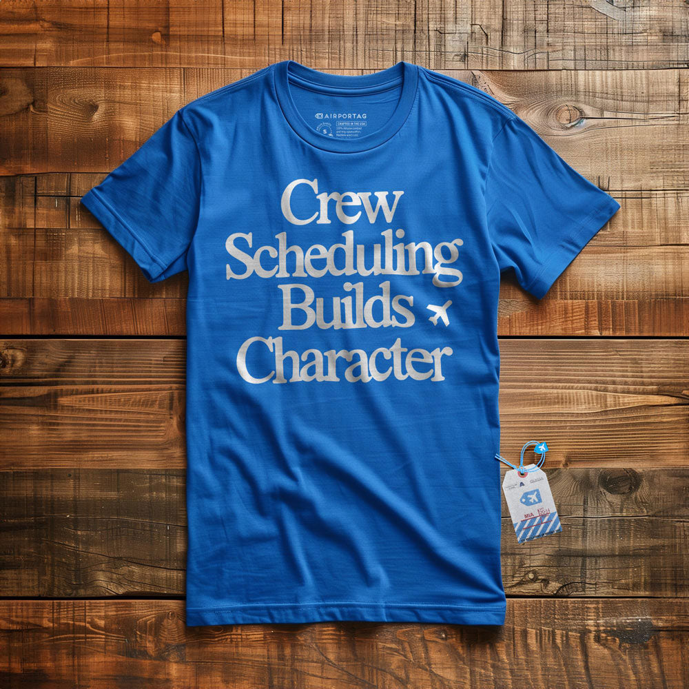 Crew Scheduling Builds Character - T-Shirt