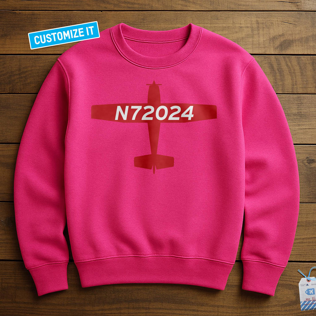 Custom Airplane Tail Number - Sweatshirt