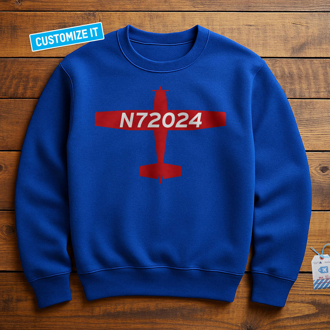 Custom Airplane Tail Number - Sweatshirt