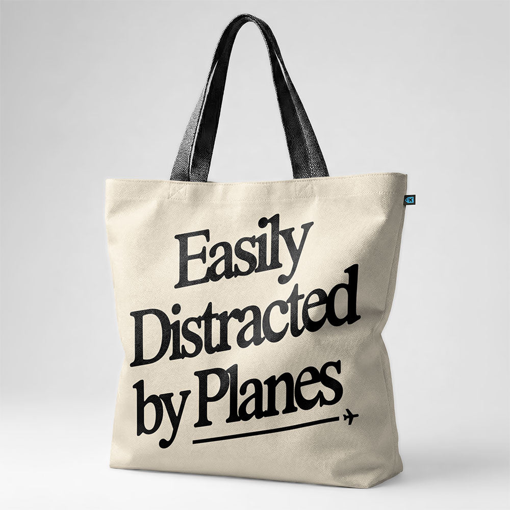 Easily Distracted by Airplanes - Tote Bag