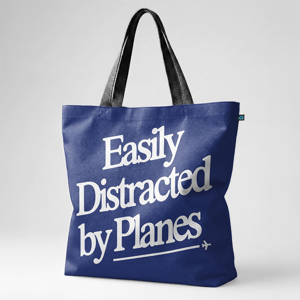 Easily Distracted by Airplanes - Tote Bag