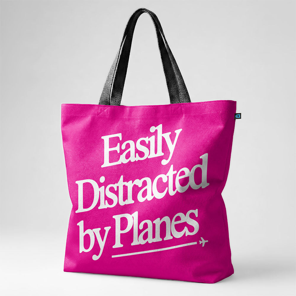 Easily Distracted by Airplanes - Tote Bag