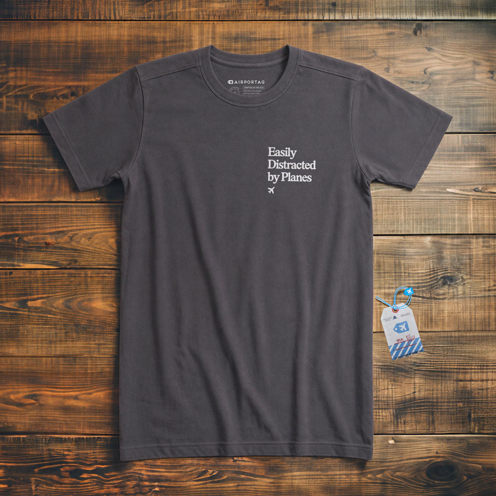 Distracted by Planes - Pocket - T-Shirt