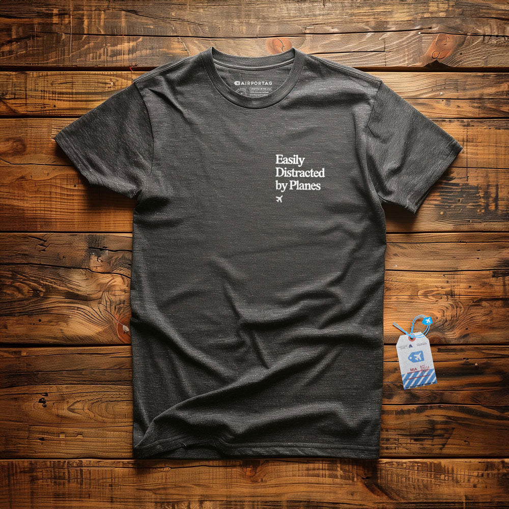 Distracted by Planes - Pocket - T-Shirt