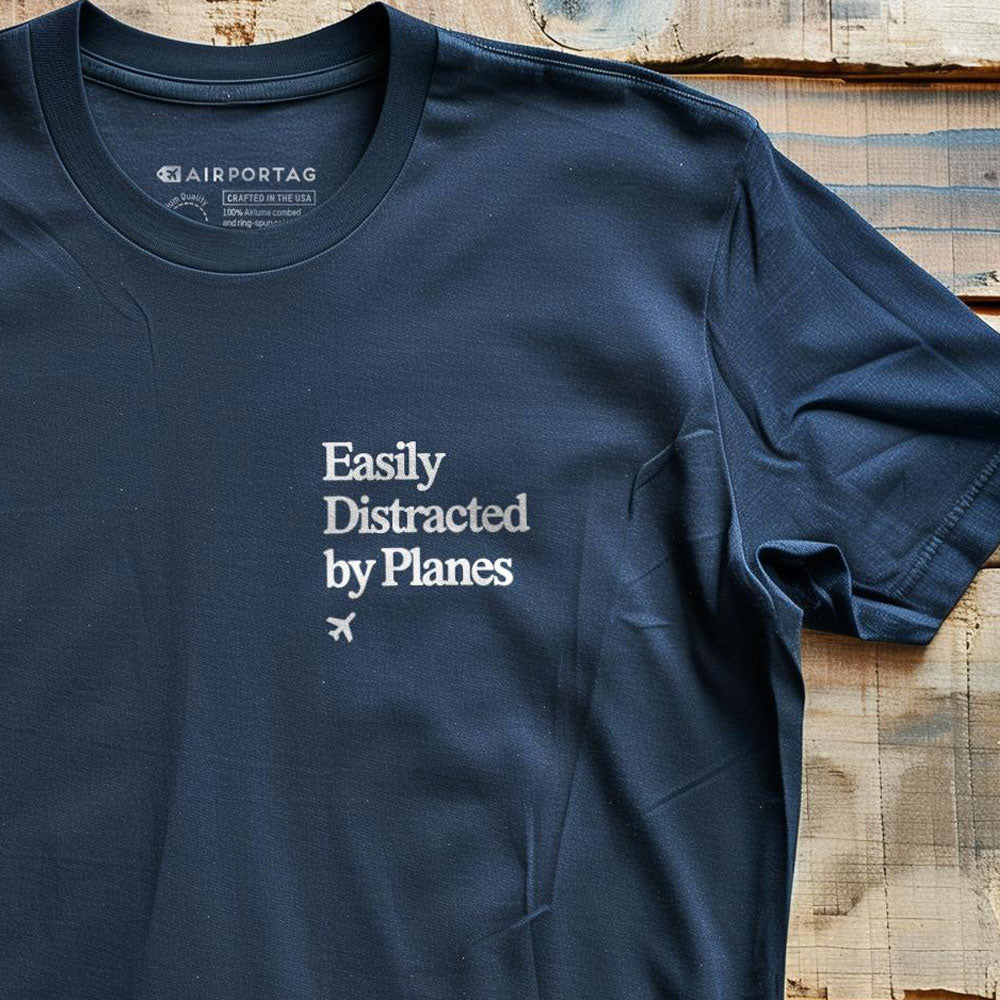 Distracted by Planes - Pocket - T-Shirt
