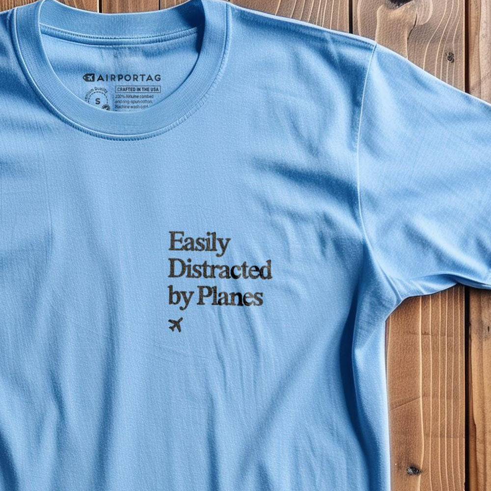 Distracted by Planes - Pocket - T-Shirt