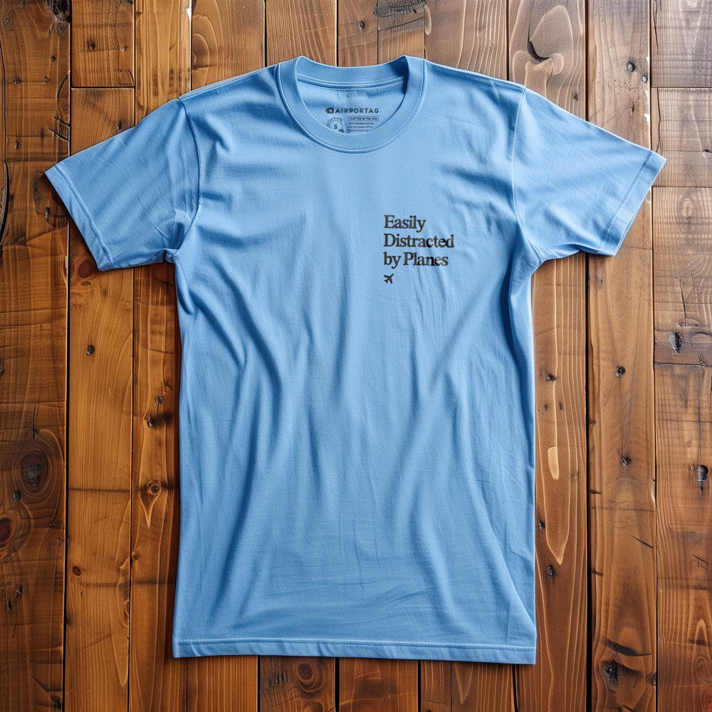 Distracted by Planes - Pocket - T-Shirt