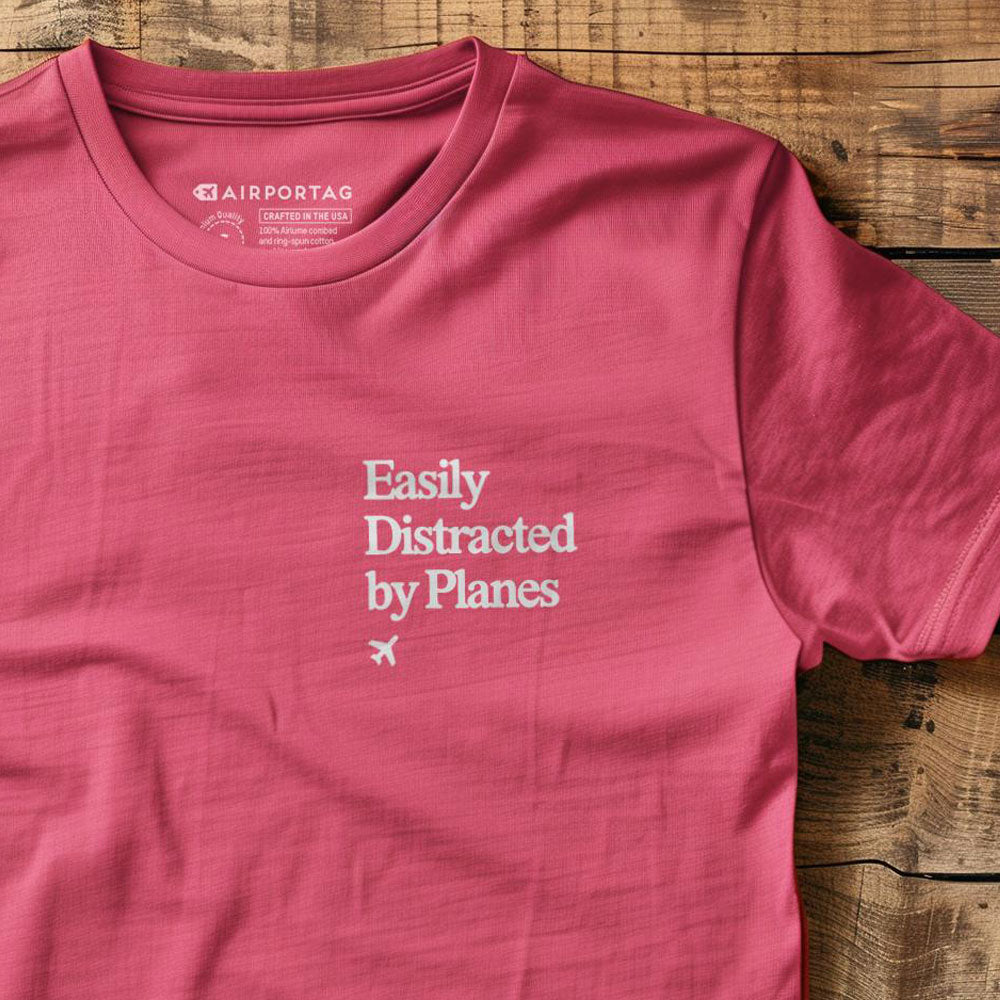 Distracted by Planes - Pocket - T-Shirt