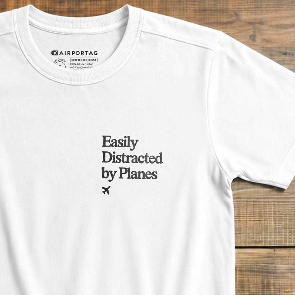 Distracted by Planes - Pocket - T-Shirt
