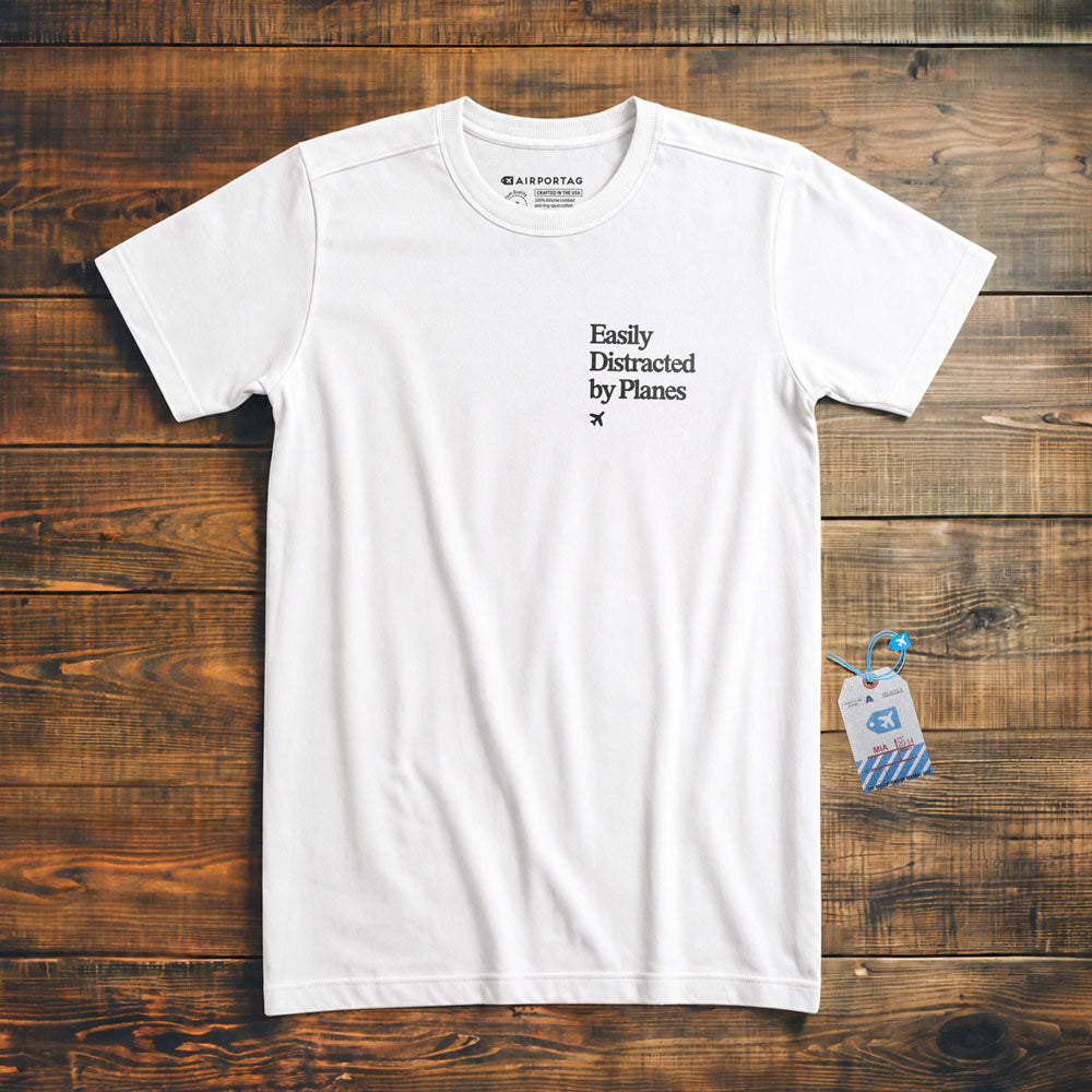 Distracted by Planes - Pocket - T-Shirt