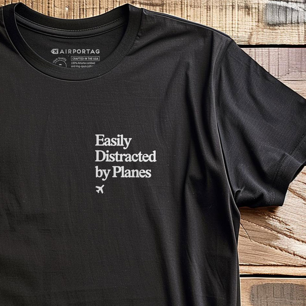 Distracted by Planes - Pocket - T-Shirt