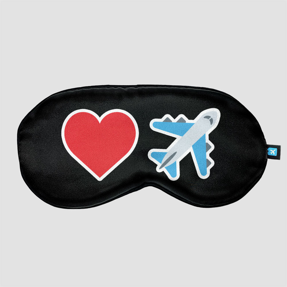 Emoji Heart Plane - Sleep Mask