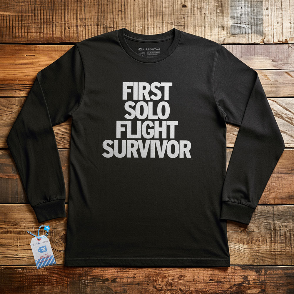 First Solo Flight Survivor - Long Sleeve T-Shirt