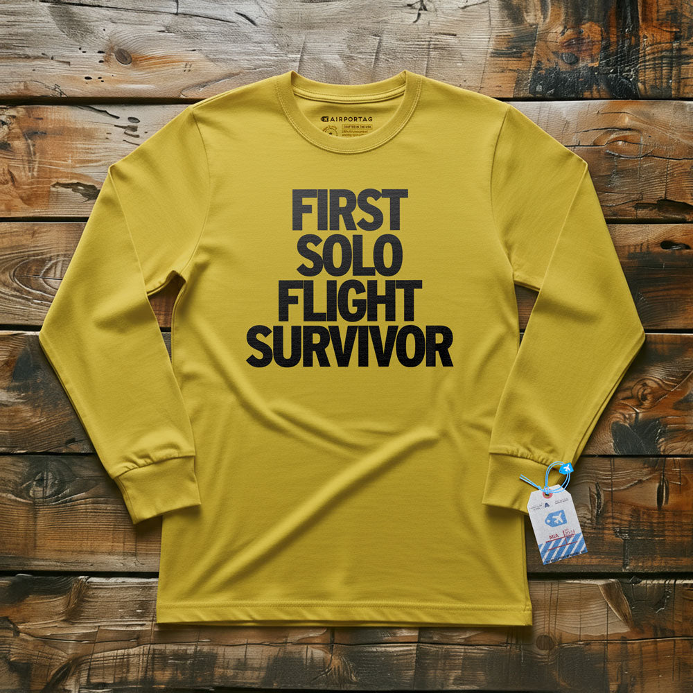 First Solo Flight Survivor - Long Sleeve T-Shirt