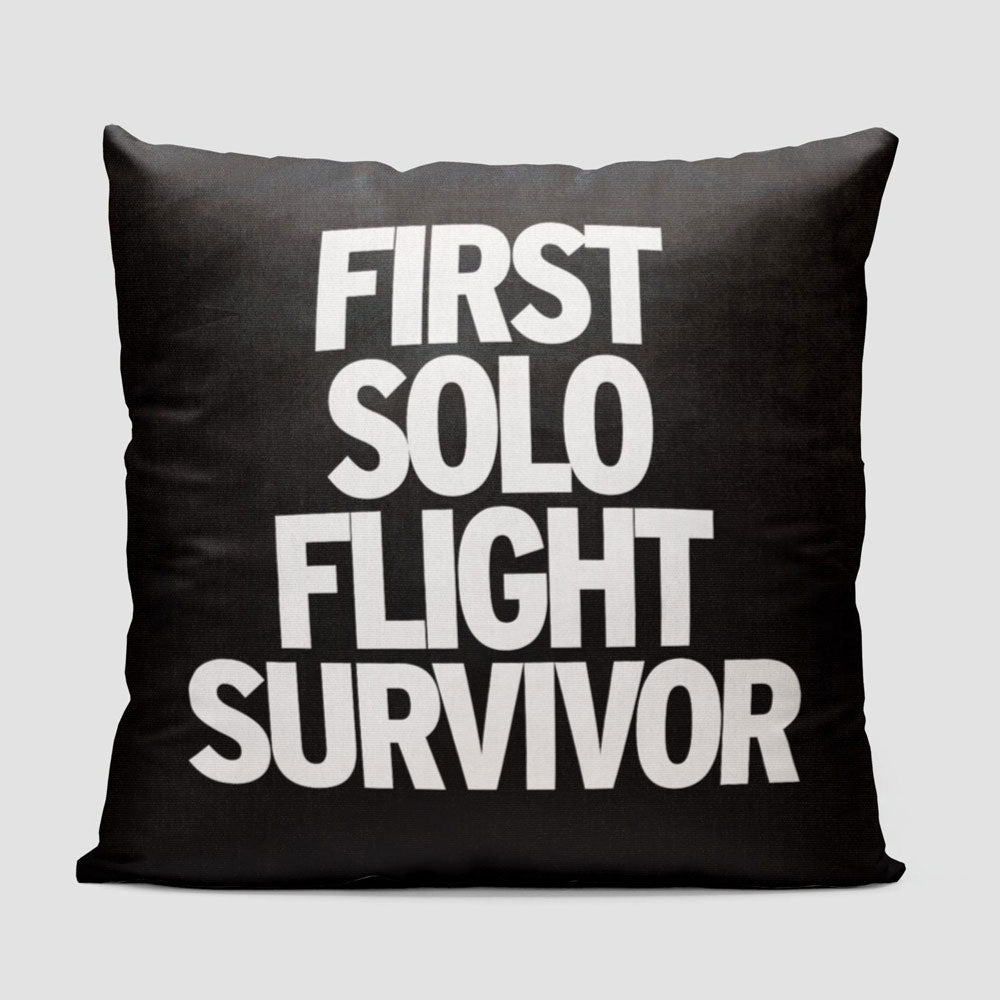 First Solo Flight Survivor - Throw Pillow