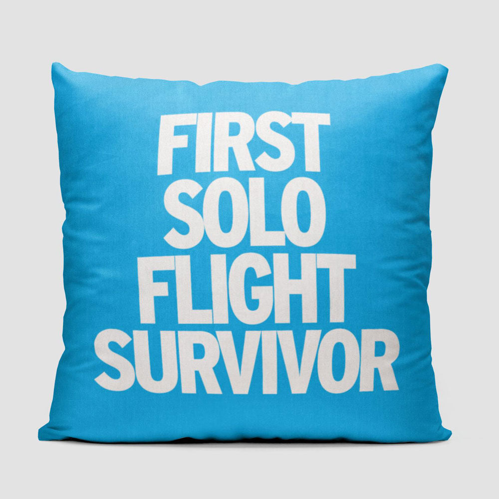 First Solo Flight Survivor - Throw Pillow