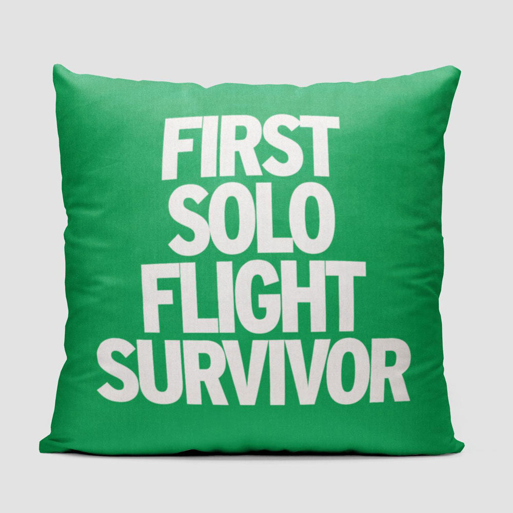 First Solo Flight Survivor - Throw Pillow