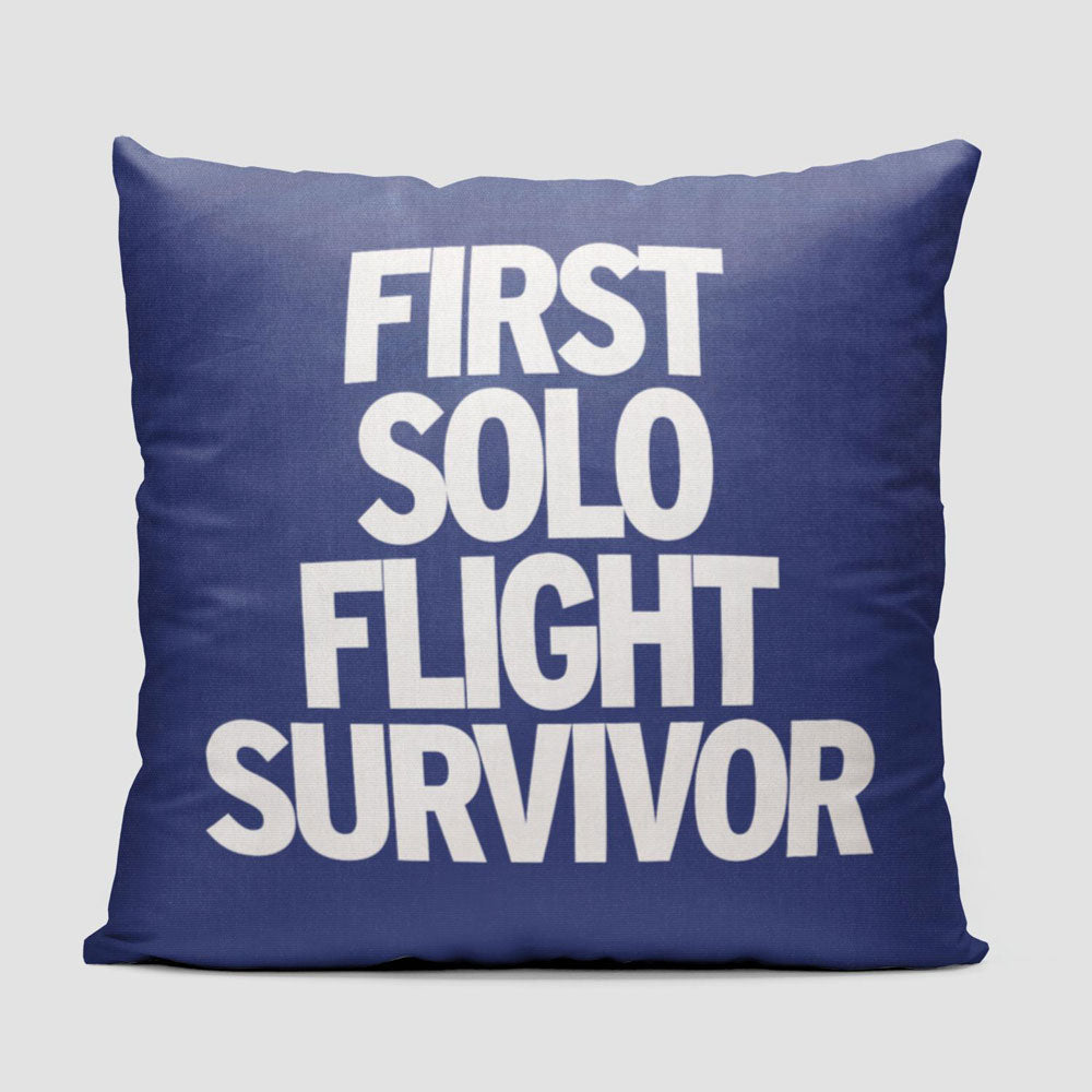 First Solo Flight Survivor - Throw Pillow