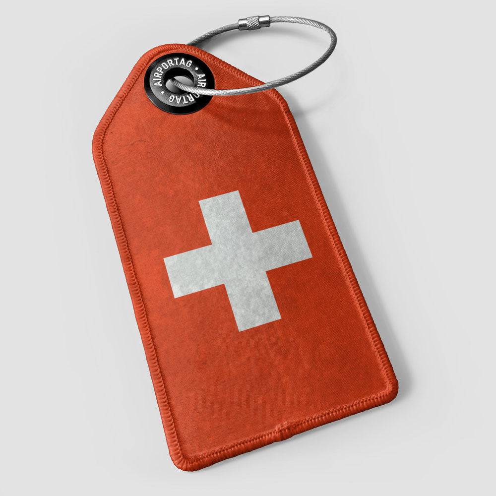Étiquette à bagage drapeau Étiquette à bagage drapeau Suisse