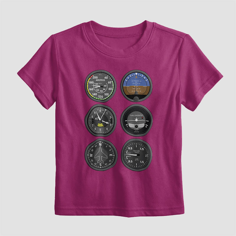 FLIGHT-INSTRUMENTS - Kids T-Shirt