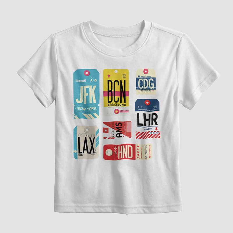 Flight Tags - Kids T-Shirt
