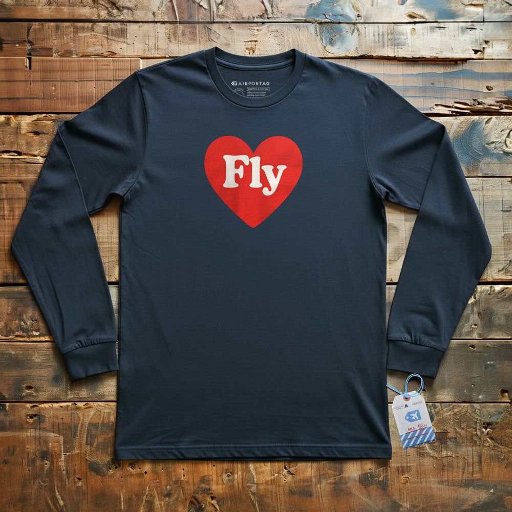 Fly Cute Heart - Long Sleeve T-Shirt
