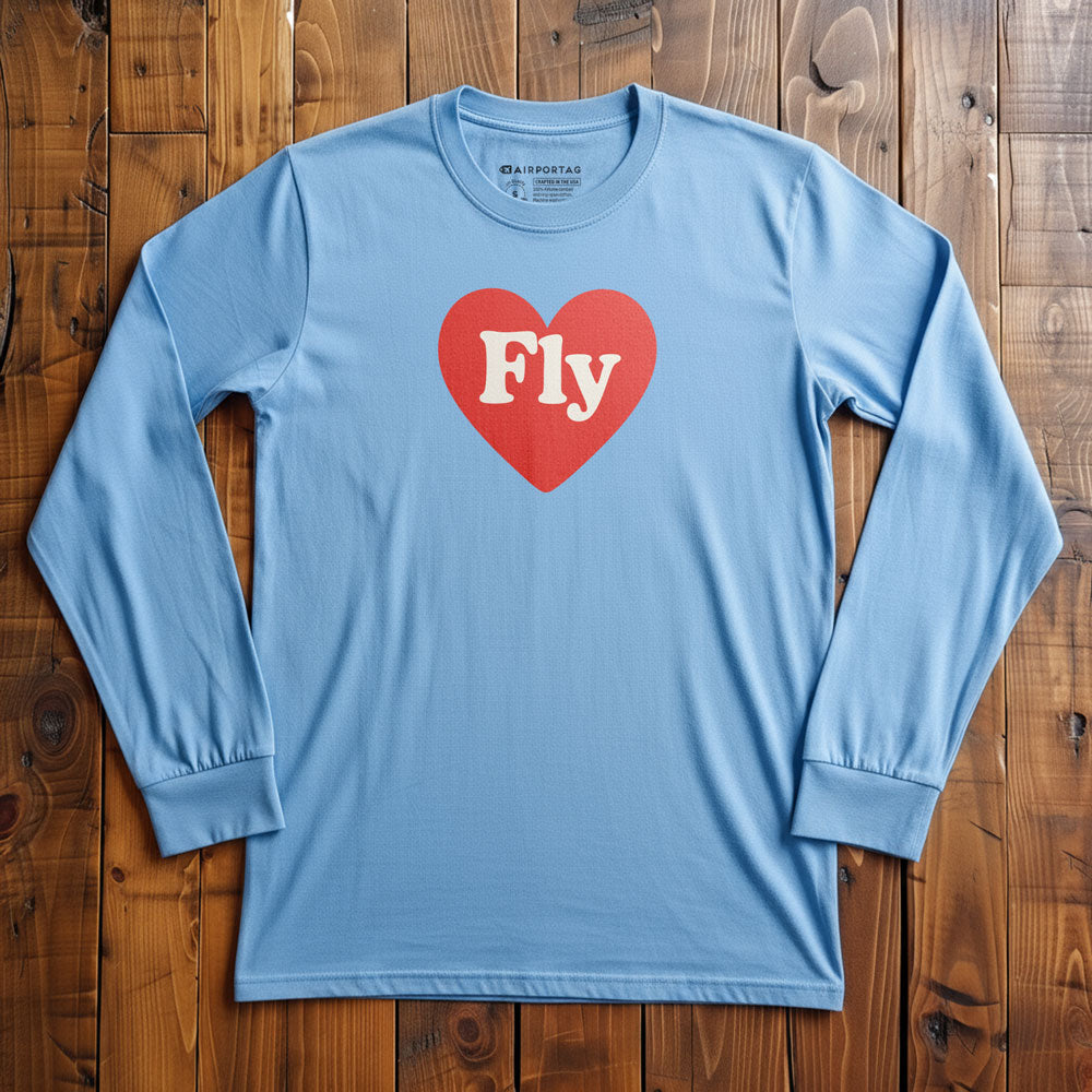 Fly Cute Heart - Long Sleeve T-Shirt