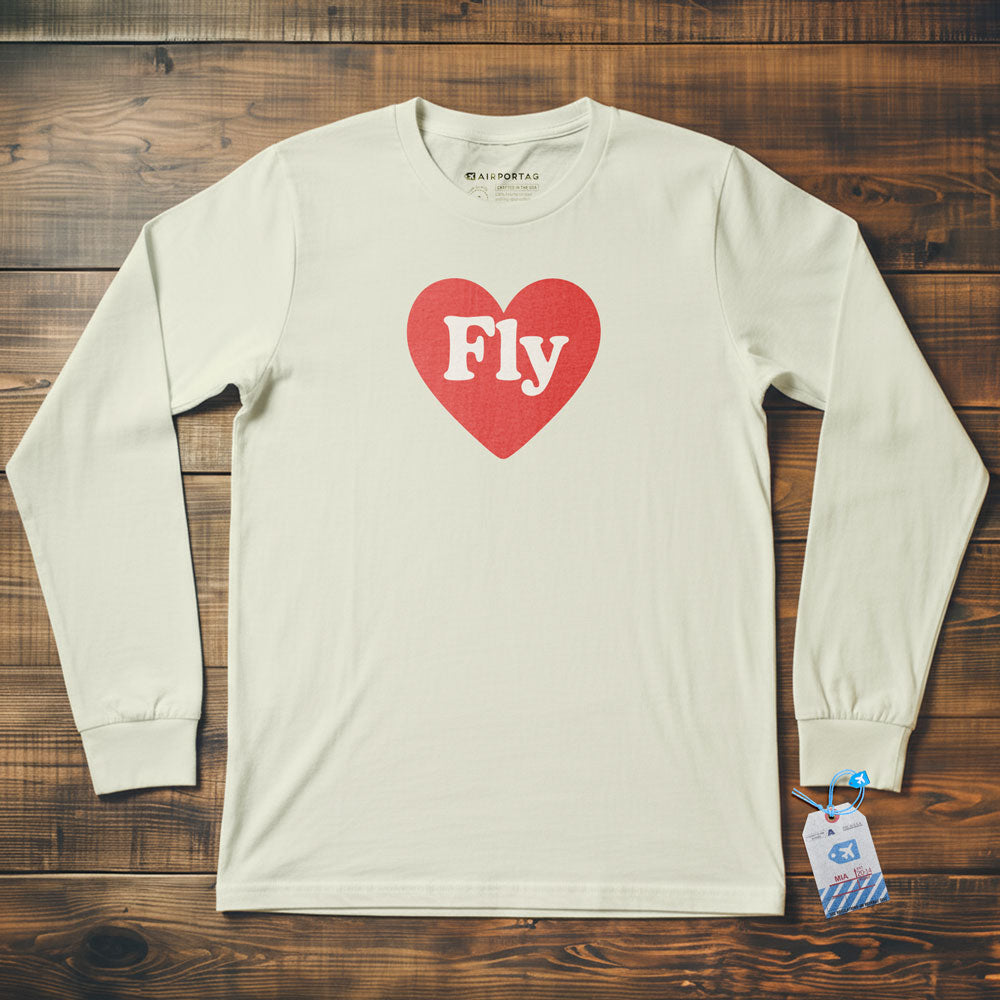 Fly Cute Heart - Long Sleeve T-Shirt