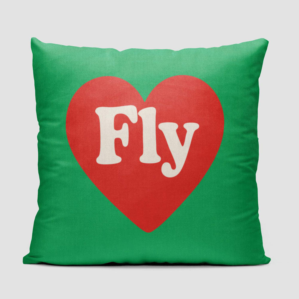 Fly Cute Heart - Throw Pillow