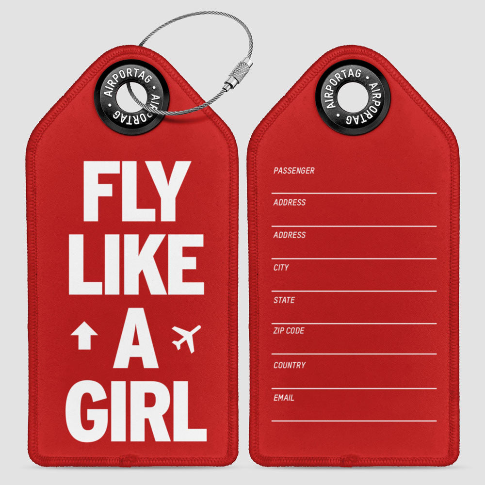 Fly Like A Girl - Luggage Tag