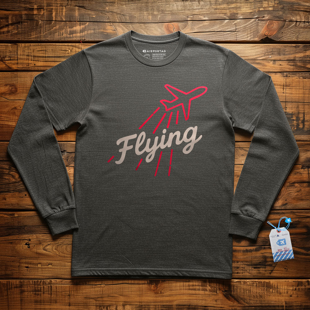Flying Up Plane - Long Sleeve T-Shirt