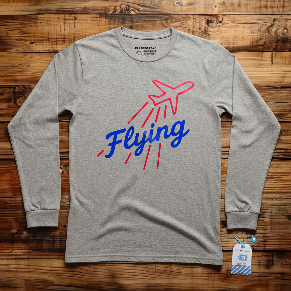 Flying Up Plane - Long Sleeve T-Shirt