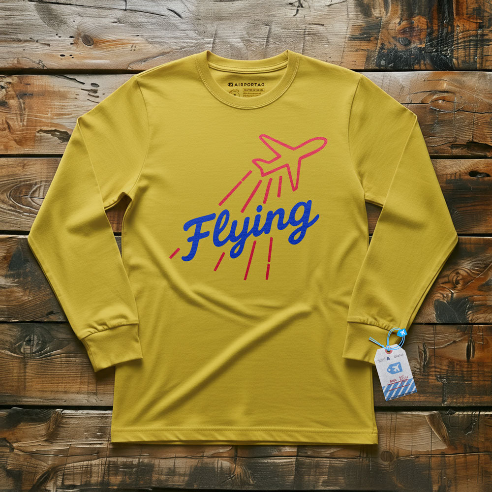 Flying Up Plane - Long Sleeve T-Shirt