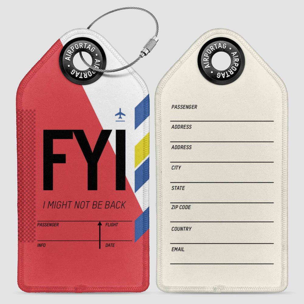 FYI Funny Abbreviation - Luggage Tag