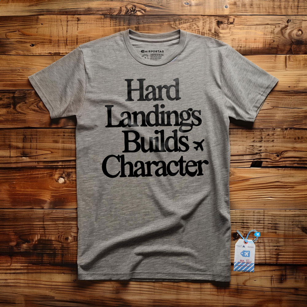 Hard Landings Builds Character - T-Shirt