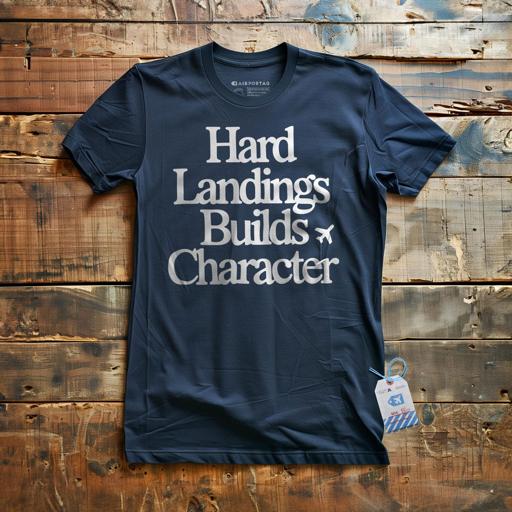 Hard Landings Builds Character - T-Shirt