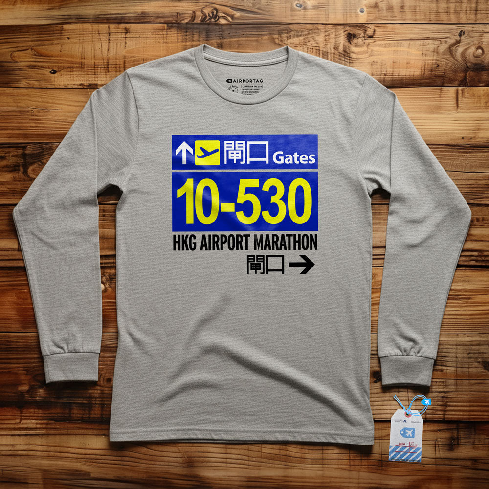 Hong Kong Airport Gates Marathon - Long Sleeve T-Shirt