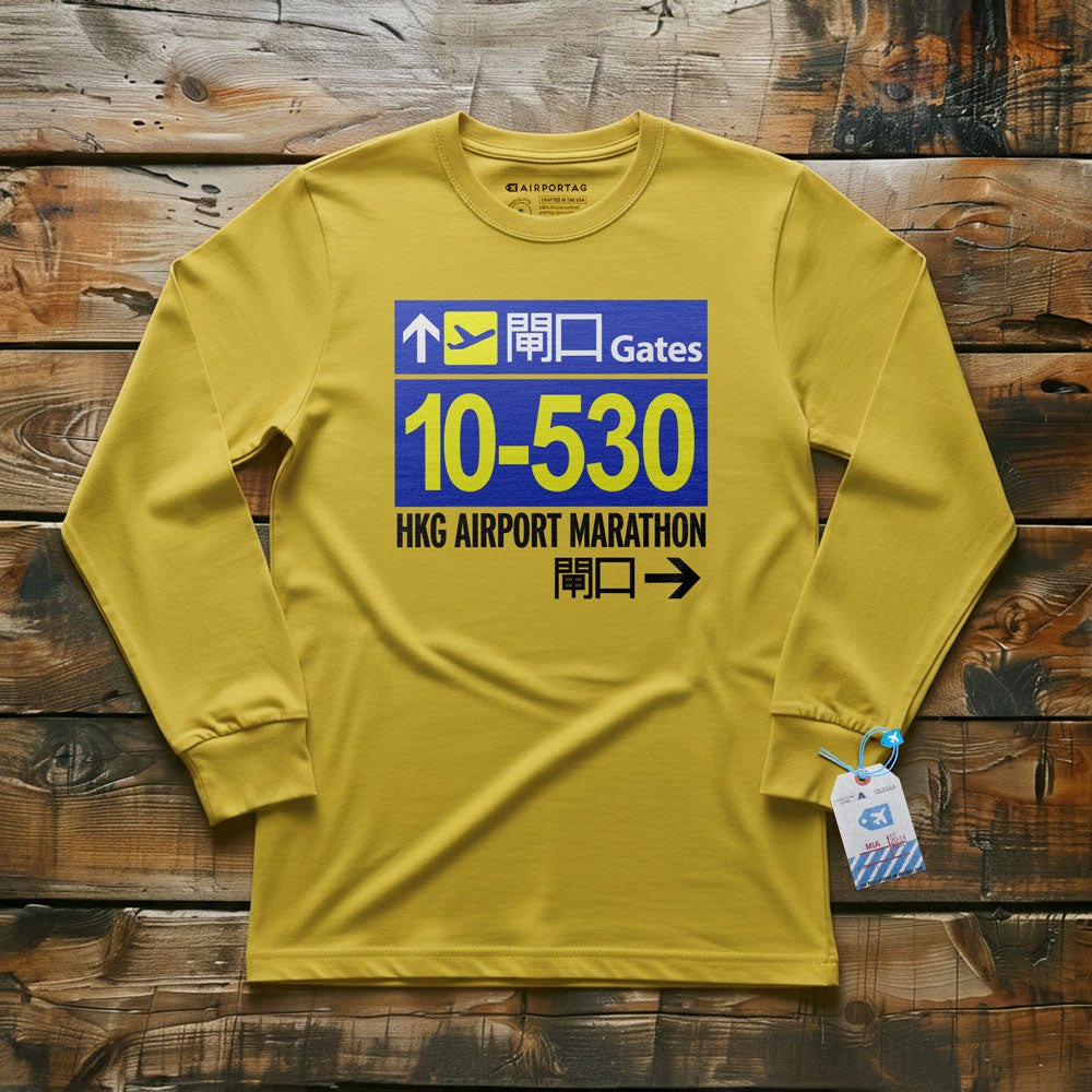 Hong Kong Airport Gates Marathon - Long Sleeve T-Shirt